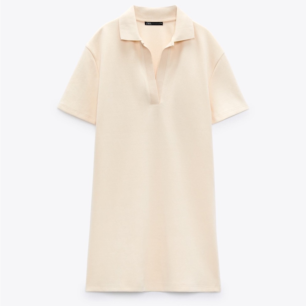 Zara cream polo dress